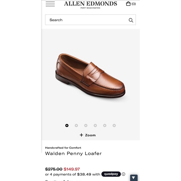 Men’s Allen Edmonds Walden Penny Loafers Sz. 10 - Picture 6 of 7